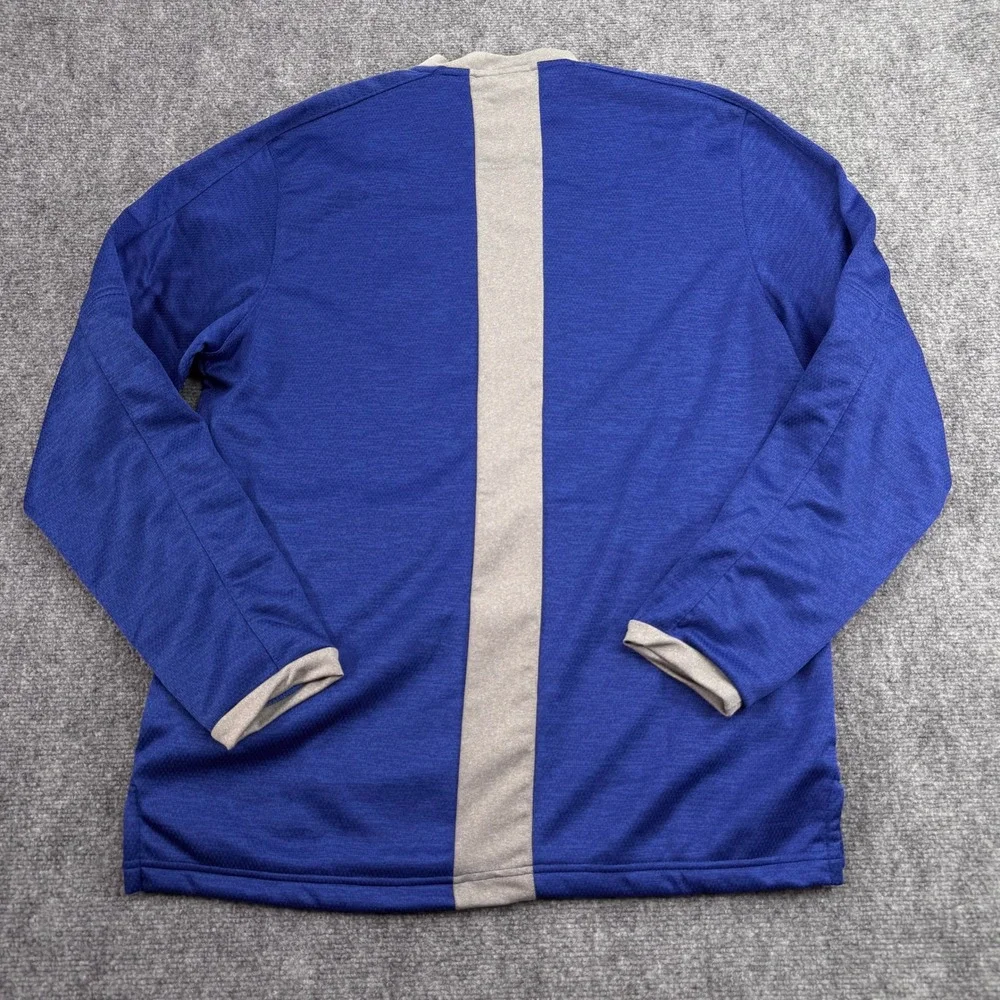 Adidas Baseball Sweatshirt Mens Medium Blue FC 2.0 FLC Long‎ Sleeve Pullover NEW
